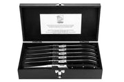 STYLE DE VIE - AUTHENTIC - LAGUIOLE Luxury Line - Steak Knives Home & Kitchen Black Pakka Wood