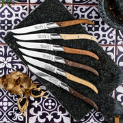 STYLE DE VIE - AUTHENTIC - LAGUIOLE Luxury Line - Steak Knives Home & Kitchen Olive Wood