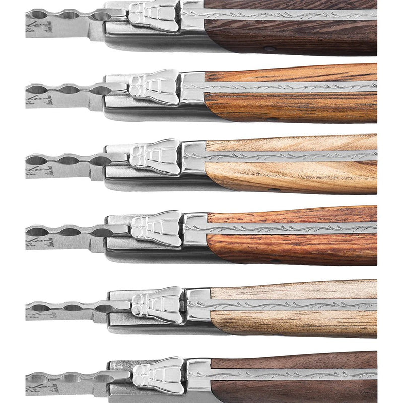 STYLE DE VIE - AUTHENTIC - LAGUIOLE Luxury Line - Steak Knives Home & Kitchen Olive Wood
