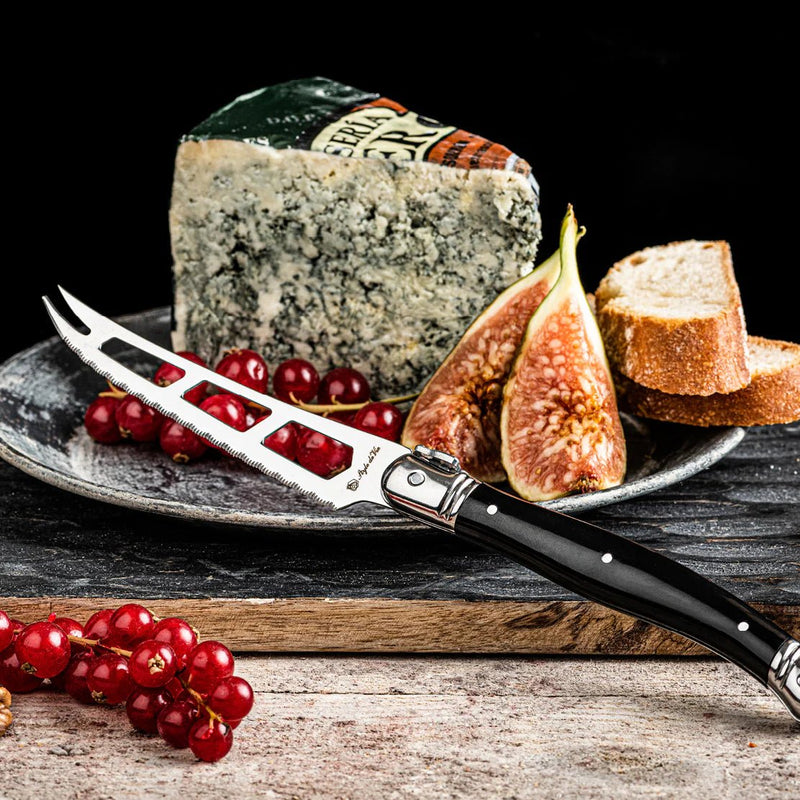 STYLE DE VIE - AUTHENTIC - LAGUIOLE Premium Collection - 1 Cheese Knife, Black Stonewash Home & Kitchen