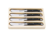 STYLE DE VIE - AUTHENTIC - LAGUIOLE Premium Collection - Butter Knives, 4 - Pcs, 2.6"/6.5cm, SS Home & Kitchen Black
