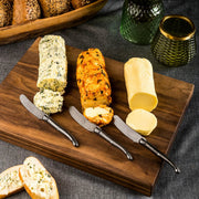 STYLE DE VIE - AUTHENTIC - LAGUIOLE Premium Collection - Butter Knives, 4 - Pcs, 2.6"/6.5cm, SS Home & Kitchen Dark Wood
