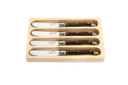 STYLE DE VIE - AUTHENTIC - LAGUIOLE Premium Collection - Butter Knives, 4 - Pcs, 2.6"/6.5cm, SS Home & Kitchen Dark Wood