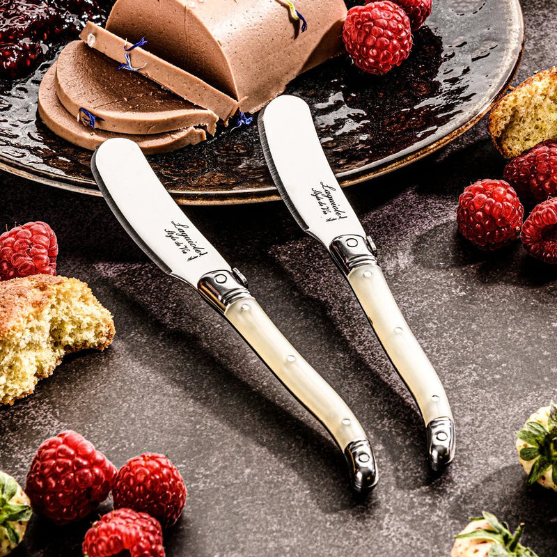 STYLE DE VIE - AUTHENTIC - LAGUIOLE Premium Collection - Butter Knives, 4 - Pcs, 2.6"/6.5cm, SS Home & Kitchen Dark Wood