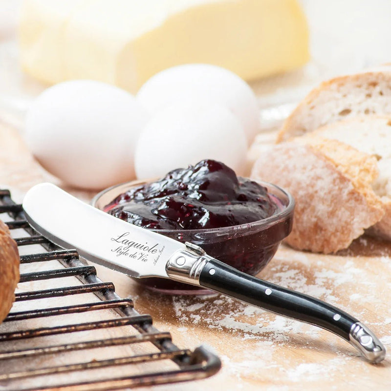 STYLE DE VIE - AUTHENTIC - LAGUIOLE Premium Collection - Butter Knives, 4 - Pcs, 2.6"/6.5cm, SS Home & Kitchen Dark Wood