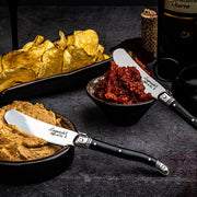 STYLE DE VIE - AUTHENTIC - LAGUIOLE Premium Collection - Butter Knives, 4 - Pcs, 2.6"/6.5cm, SS Home & Kitchen Dark Wood