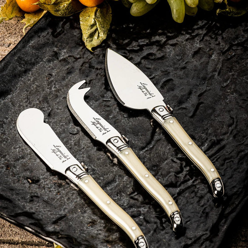 STYLE DE VIE - AUTHENTIC - LAGUIOLE Premium Collection - Cheese Knives, 3 Home & Kitchen Black