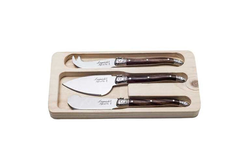 STYLE DE VIE - AUTHENTIC - LAGUIOLE Premium Collection - Cheese Knives, 3 Home & Kitchen Wood