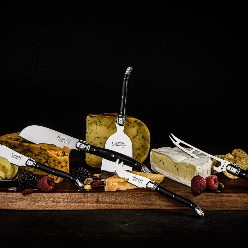 STYLE DE VIE - AUTHENTIC - LAGUIOLE Premium Collection - Cheese Knives, 5 - Pcs, Black Home & Kitchen