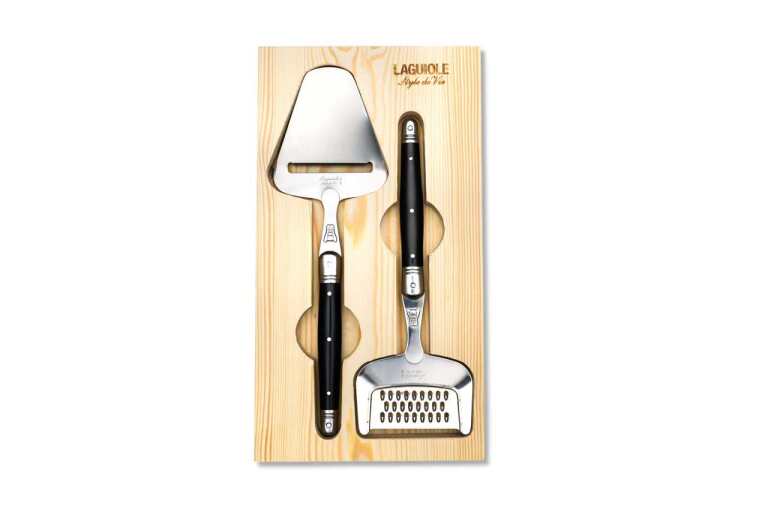 STYLE DE VIE - AUTHENTIC - LAGUIOLE Premium Collection - Cheese Slicer and Cheese Grater, Black, SS, ABS Home & Kitchen