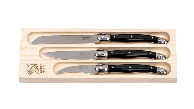STYLE DE VIE - AUTHENTIC - LAGUIOLE Premium Collection kitchen Knives - Set of 3 Home & Kitchen