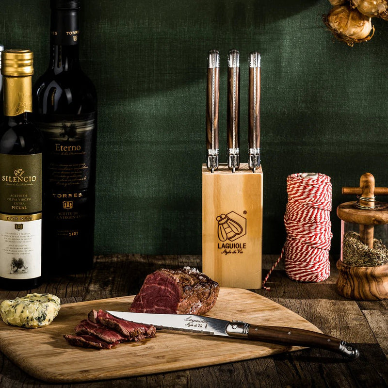 STYLE DE VIE - AUTHENTIC - LAGUIOLE Premium Collection - Steak Knives, Home & Kitchen Pearl