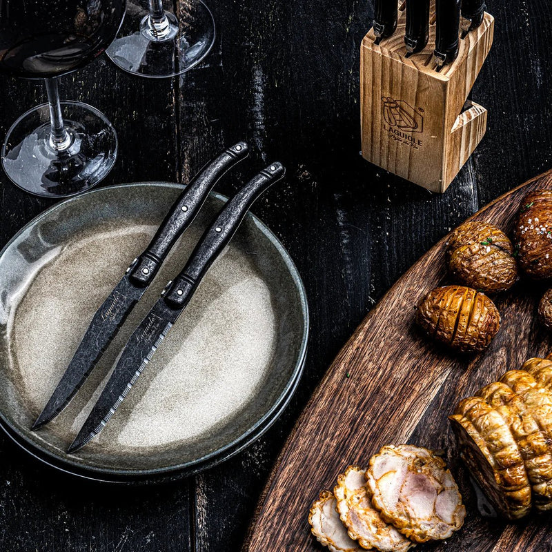 STYLE DE VIE - AUTHENTIC - LAGUIOLE Premium Collection - Steak Knives, Home & Kitchen Pearl