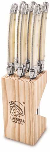STYLE DE VIE - AUTHENTIC - LAGUIOLE Premium Collection - Steak Knives, Home & Kitchen Pearl
