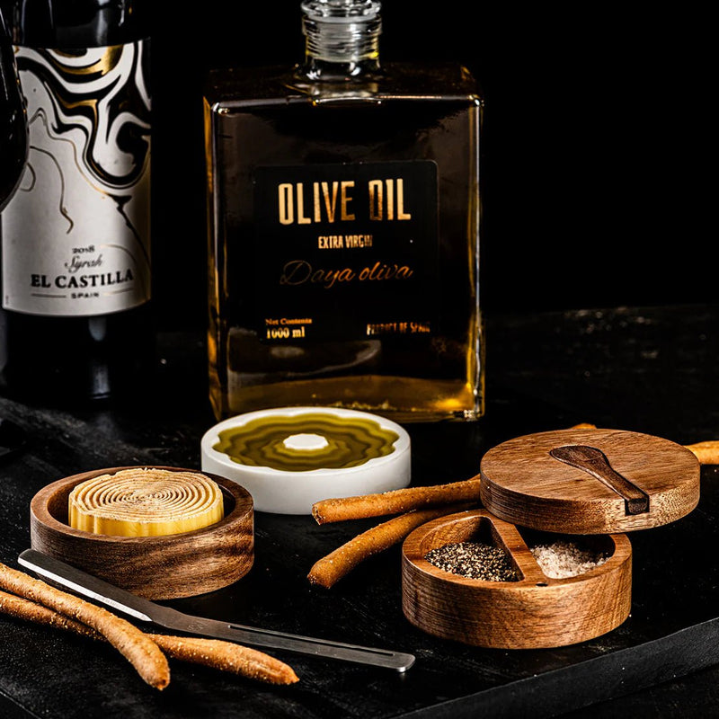 STYLE DE VIE - AUTHENTIC - Olive Oil, Butter Dish and Salt & Pepper Cellar Set Home & Kitchen