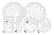 STYLE DE VIE - AUTHENTIC - PLATE - IT - Plate Stencils, Hexagon, 6 - Piece Set Home & Kitchen