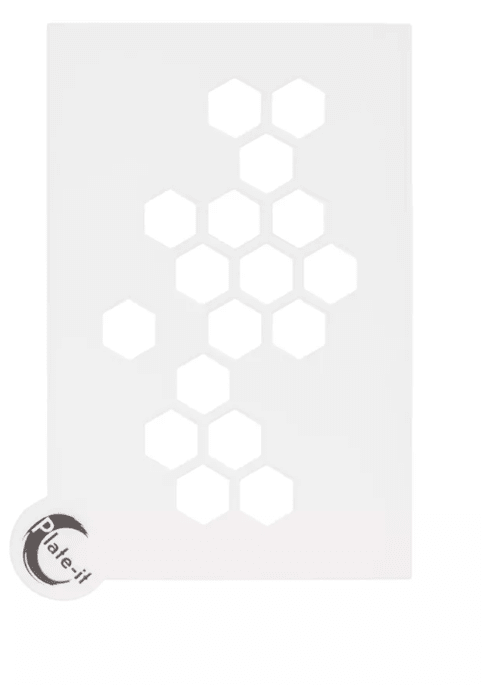 STYLE DE VIE - AUTHENTIC - PLATE - IT - Plate Stencils, Hexagon, 6 - Piece Set Home & Kitchen