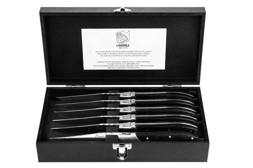 STYLE DE VIE - LAGUIOLE Luxury Line - Steak Knives 4.1""/10.5cm, Black Pa