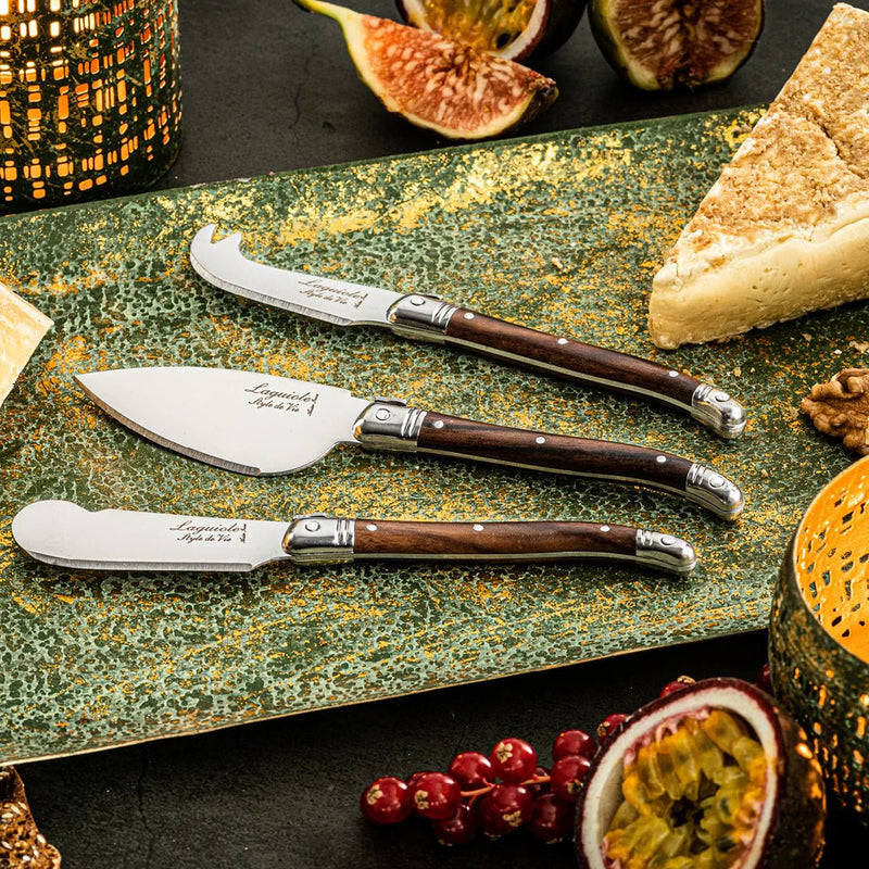 STYLE DE VIE - LAGUIOLE Premium - Cheese Knives, 3 Pcs, 2.2"/2.4"/2.6" Home & Kitchen