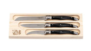 STYLE DE VIE - LAGUIOLE Premium - Kitchen Knives 3 - Pcs Set, Black, SS,