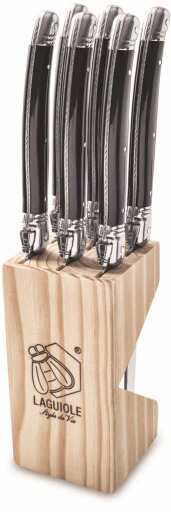 STYLE DE VIE - LAGUIOLE Premium - Steak Knives, 4.3 6 - Piece Block Set, Black,