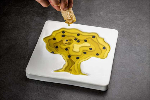 STYLE DE VIE - Olive Oil Bowl, Tree Shape, 7x7"", Ceramic, W