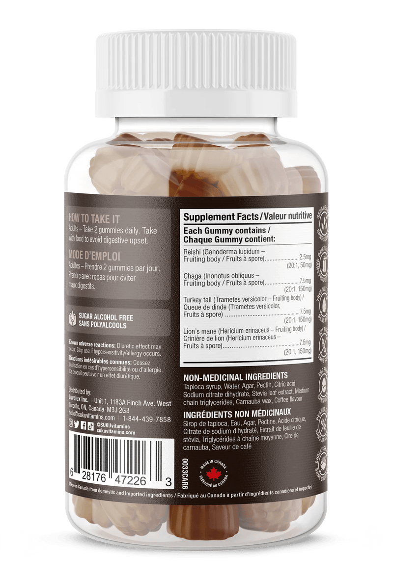 Suku - Super Mushroom 60 Gummies Health & Wellness