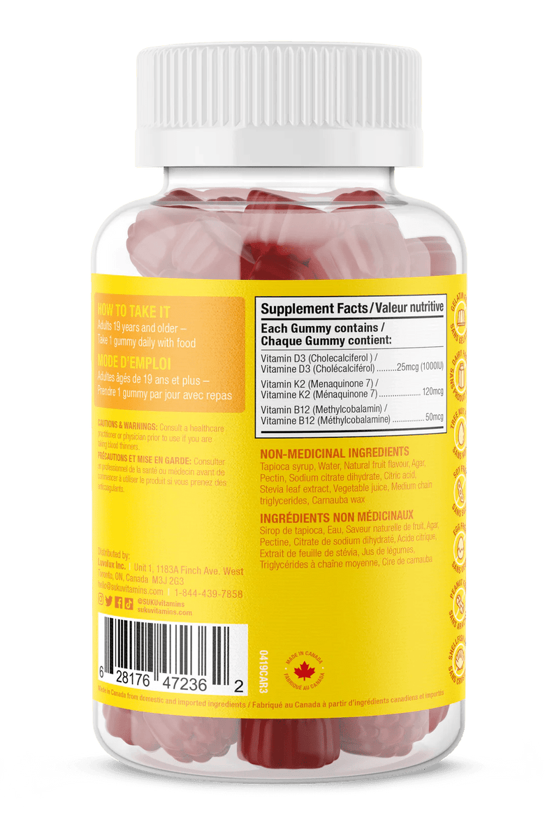 Suku - Vitamin D3 60 Gummies Health & Wellness