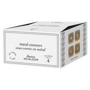 Heirloom - Nacre-Gold Metal Coasters Set of 4