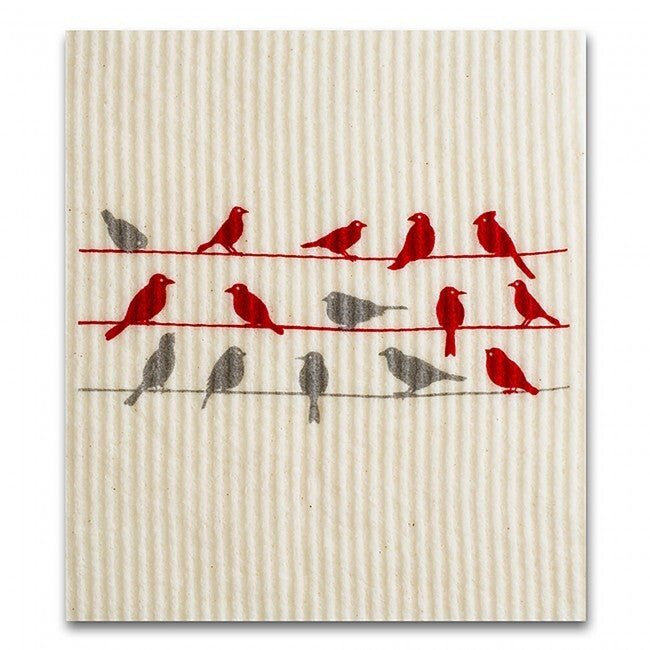 Swedish Cloths - Birds on a Wire Swedish Cloth