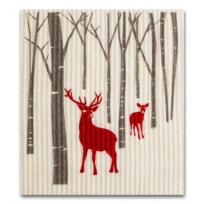 Swedish Cloths - Deer in Forest Swedish Cloth