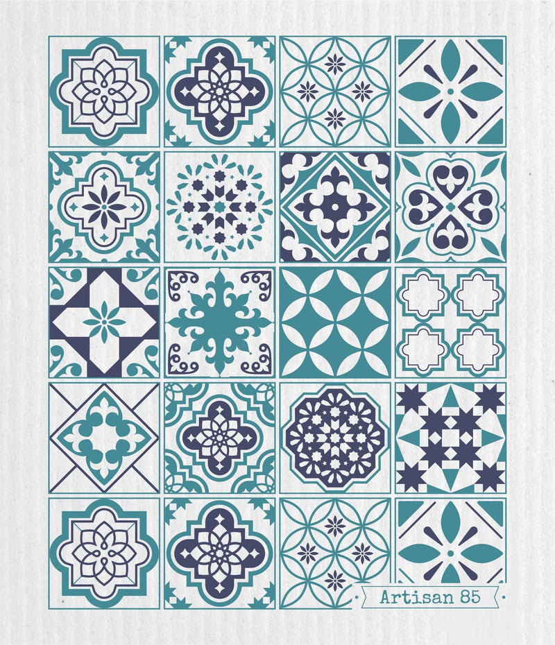 Swedish Cloths - Lisbon Blue Tile Swedish Cloth