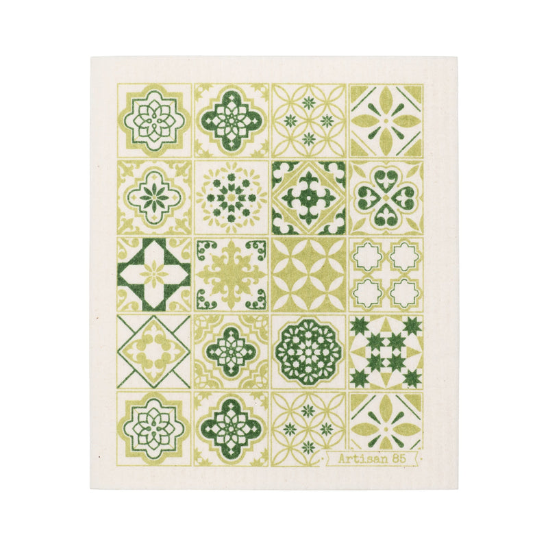 Swedish Cloths - Lisbon Green Tile Swedish Cloth