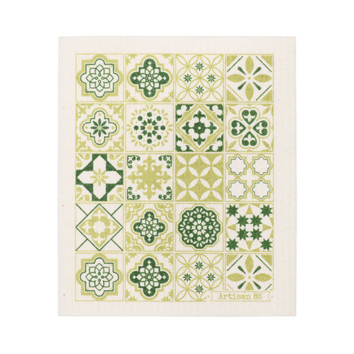Swedish Cloths - Lisbon Green Tile Swedish Cloth