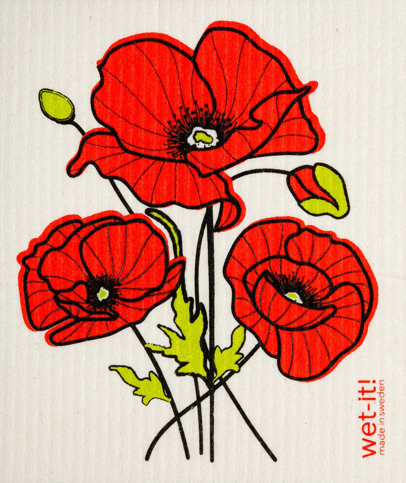 Swedish Cloths - Poppy Flower Wet - it Cloth