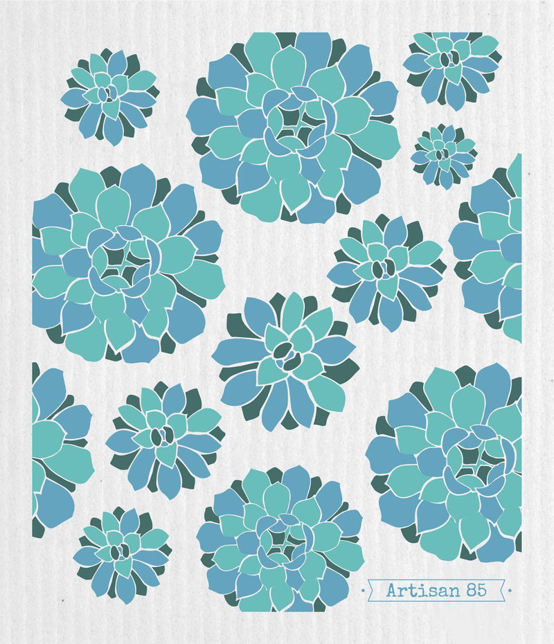Swedish Cloths - Succulent Garden Blue Swedish Cloth