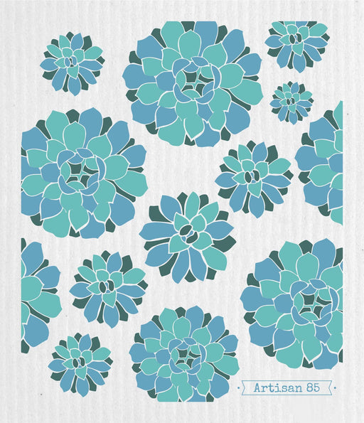 Swedish Cloths - Succulent Garden Blue Swedish Cloth