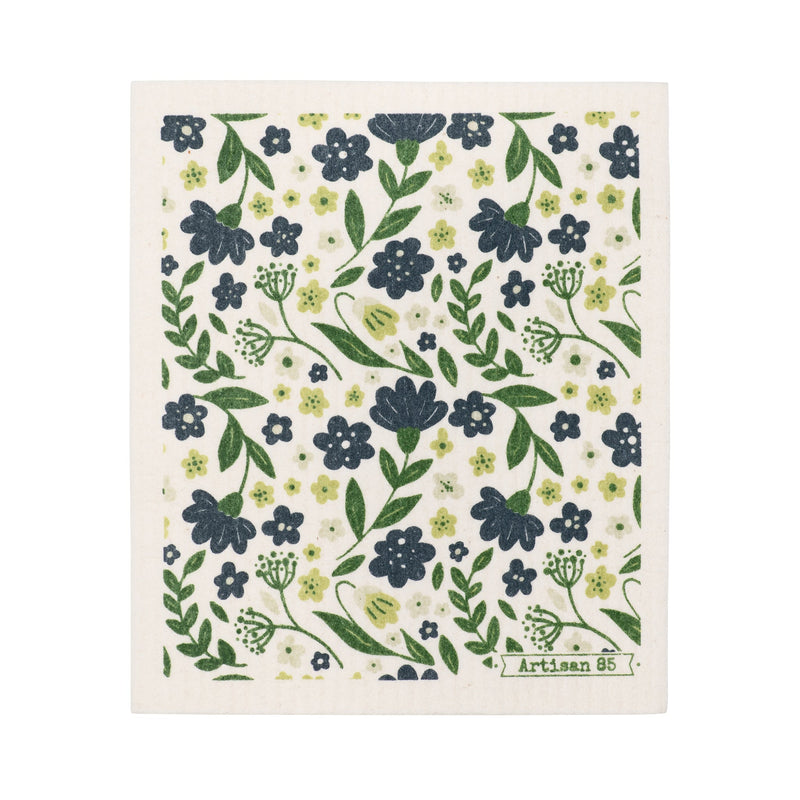 Swedish Cloths - Vintage Blue Floral Swedish Cloth