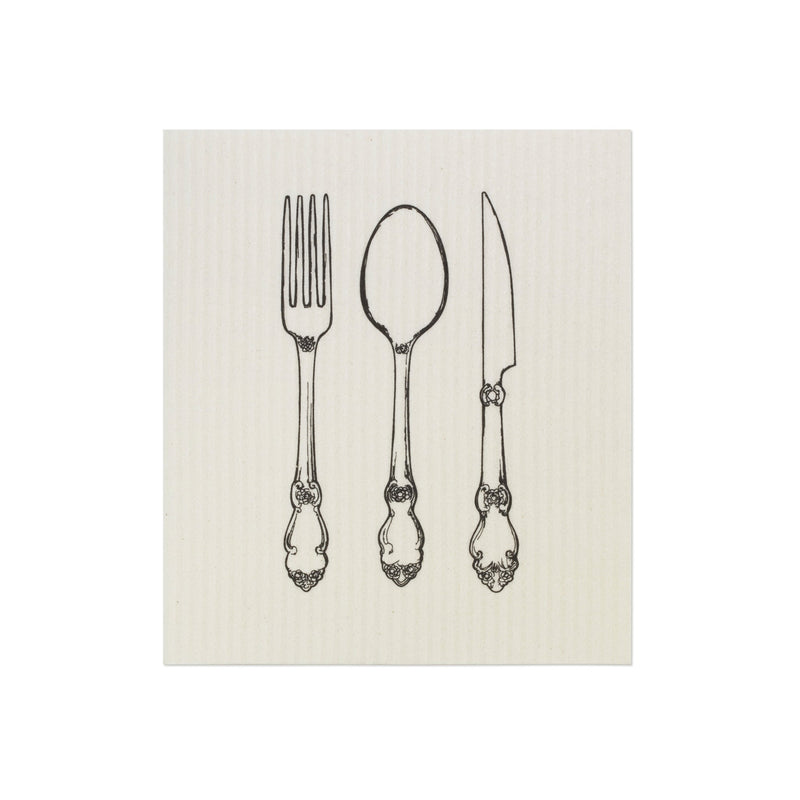 Swedish Cloths - Vintage Cutlery Swedish Cloth