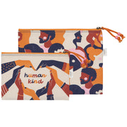 Danica - Human Kind Zipper Pouches Set of 2