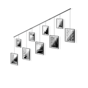 Exhibit Wall Picture Frames, Set of 9