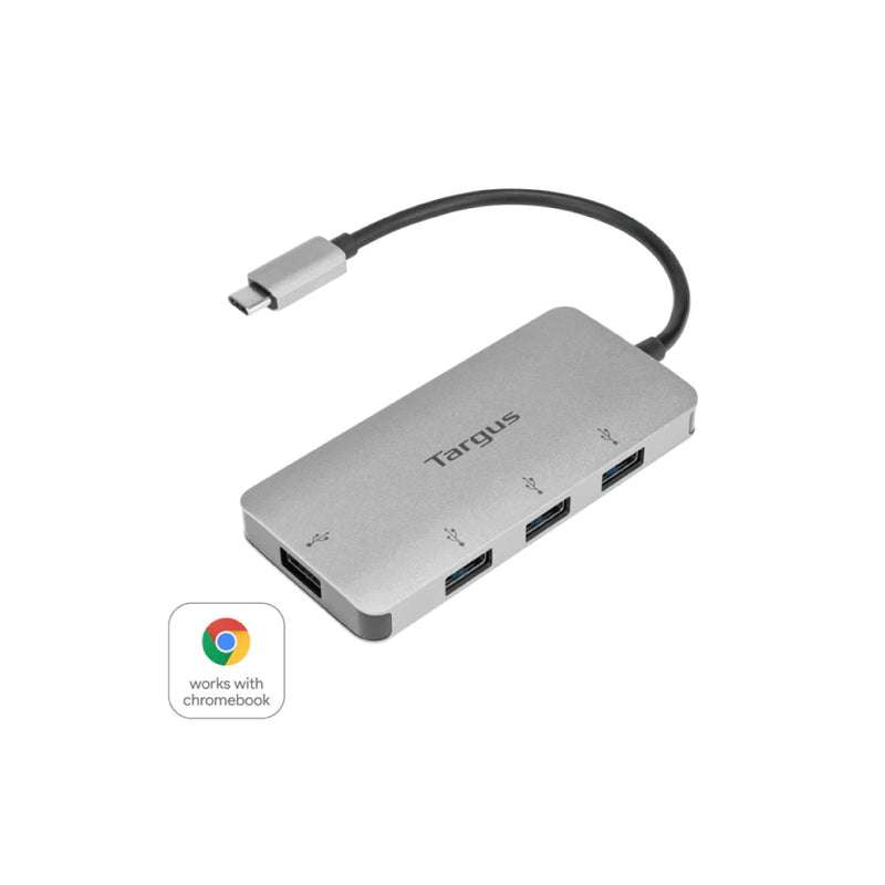 Targus - Hub USB - C 4 Port USB - A 3.1 Gen 1 PC / Mac / Chromebook - Silver Electronics
