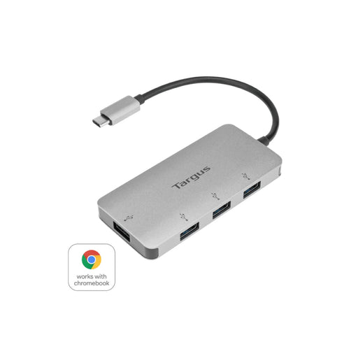 Targus - Hub USB - C 4 Port USB - A 3.1 Gen 1 PC / Mac / Chromebook - Silver Electronics