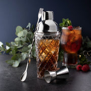 Taylor's Eye Witness - Embossed Glass Cocktail Set/3 S/S Home & Kitchen