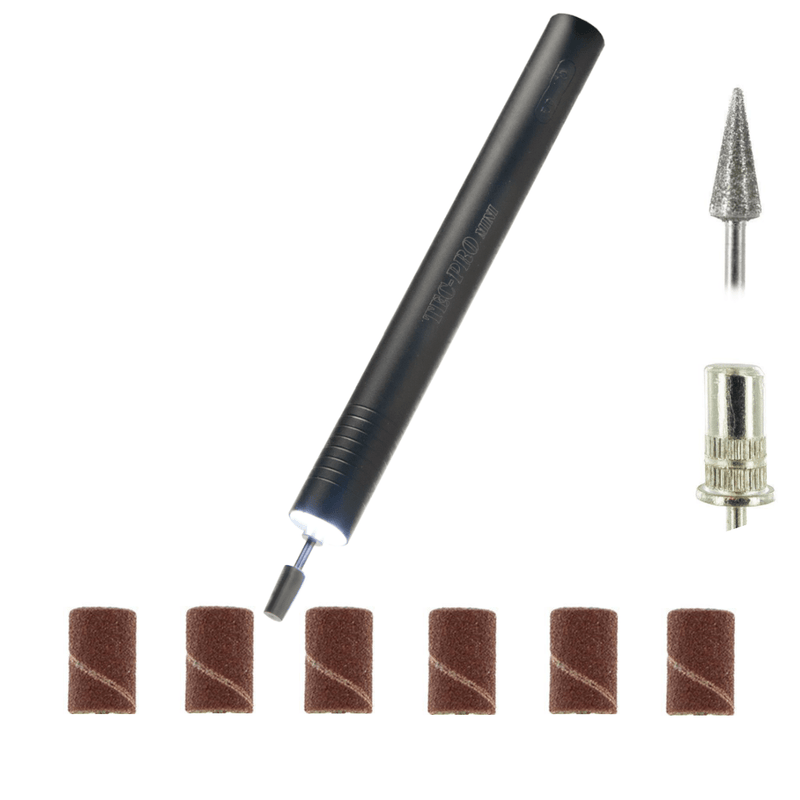 Medicool - Tec-Pro Mini Rechargeable Electric Nail File | 15,000 RPM – Tec-Pro Mini with filing accessories