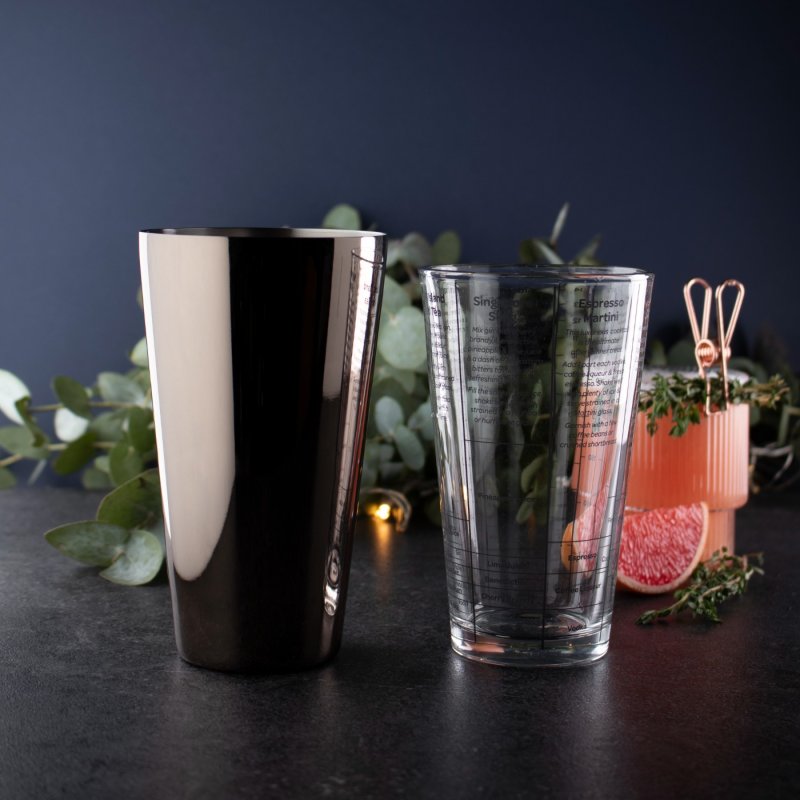 TEW - Boston shaker glass Gun Metal Home & Kitchen