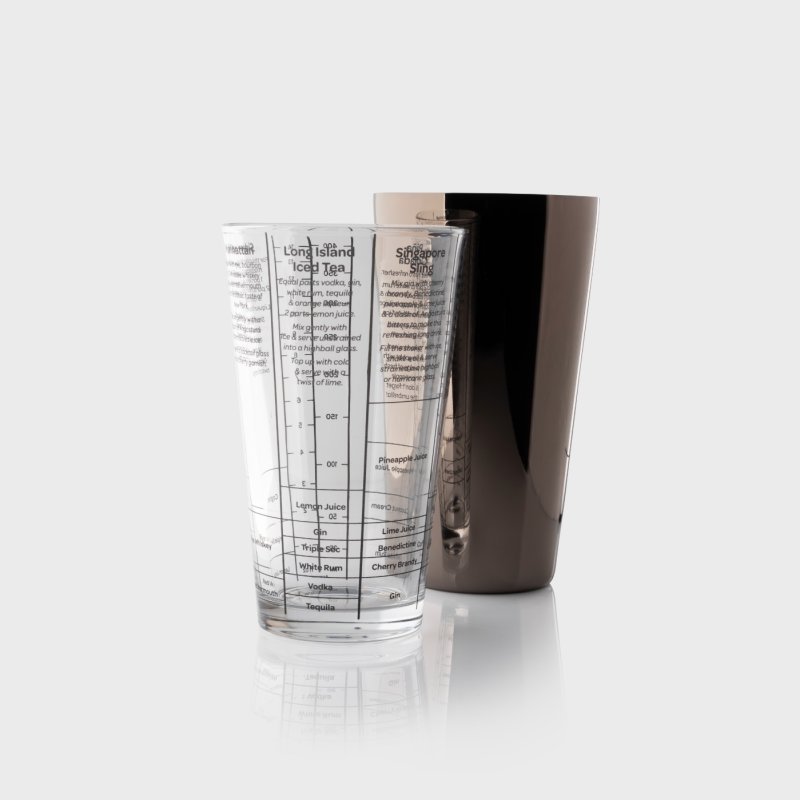 TEW - Boston shaker glass Gun Metal Home & Kitchen