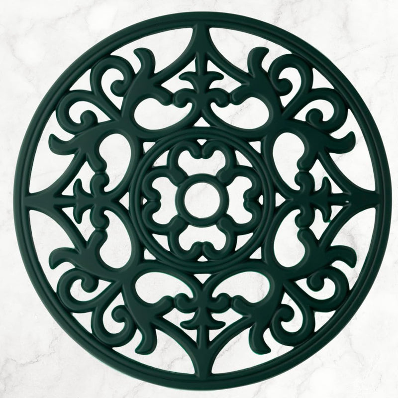 TEW - Vintage Rnd Silicone Trivet British Racing Green Home & Kitchen