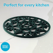 TEW - Vintage Rnd Silicone Trivet British Racing Green Home & Kitchen