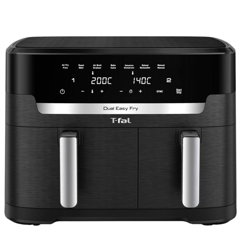 T-fal - Dual Easy Fry XXL Air Fryer - 11 L - Black